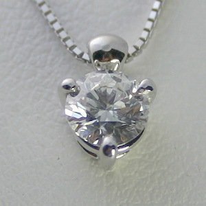 ダイヤモンド ネックレス プラチナ 一粒 0.7カラット 鑑定書付 0.70ct ...
