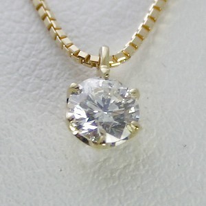 ダイヤモンド ネックレス K18 一粒 0.4ｃｔ GIA鑑定書付 0.40ct D