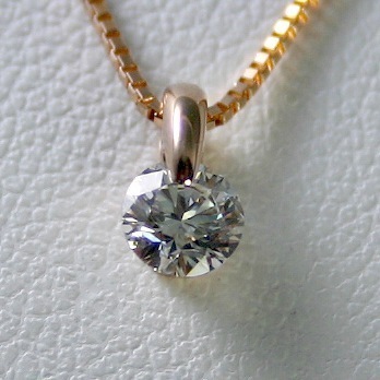 ダイヤモンド ネックレス K18PG 一粒 0.3カラット 鑑定書付 0.32ct Dカラー VVS1クラス 3EXカット GIA 21901-k1p KDP*KP_画像1