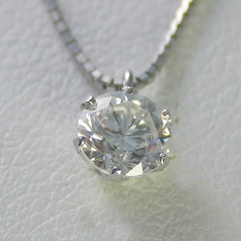 ダイヤモンド ネックレス プラチナ 一粒 0.3カラット 鑑定書付 0.30ct