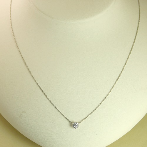 ダイヤモンド ネックレス プラチナ 一粒 0.3カラット 鑑定書付 0.35ct Dカラー SI2クラス 3EXカット GIA 22264-6pp KDP*P_画像2