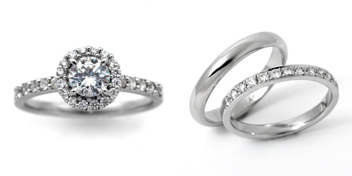 婚約指輪 結婚指輪 3セット 安い ダイヤモンド プラチナ 0.3カラット 鑑定書付 0.369ct Gカラー VS2クラス 3EXカット H&C CGL プラチナ台