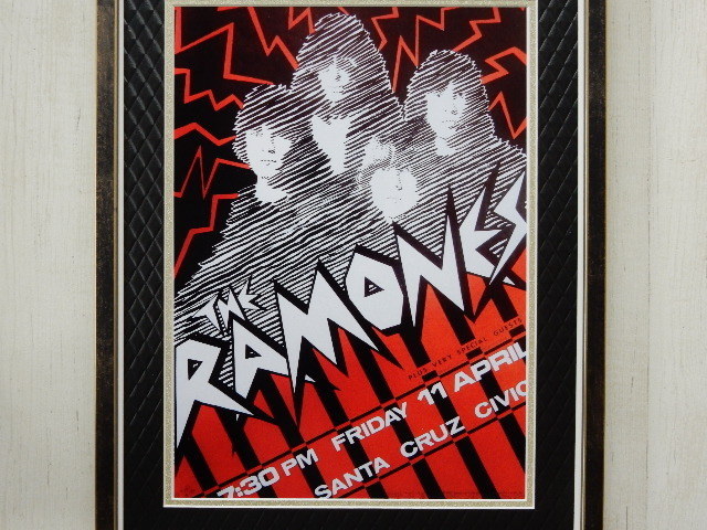 lamo-nz/1980 Live постер / рамка /The Ramones/ Joe i*lamo-n/Joey Ramone/Punk/ хлеб часы / Legend / блокировка Icon 