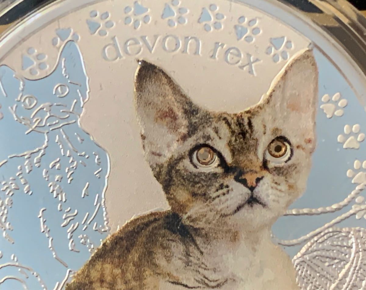 ニウエ デボンレックス 猫 カラープルーフ 1ドル銀貨 2016