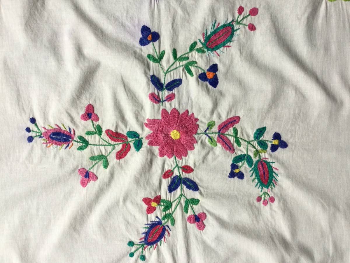 アンティーククロス　タペストリー　　花の刺繍　アフガニスタン_画像2