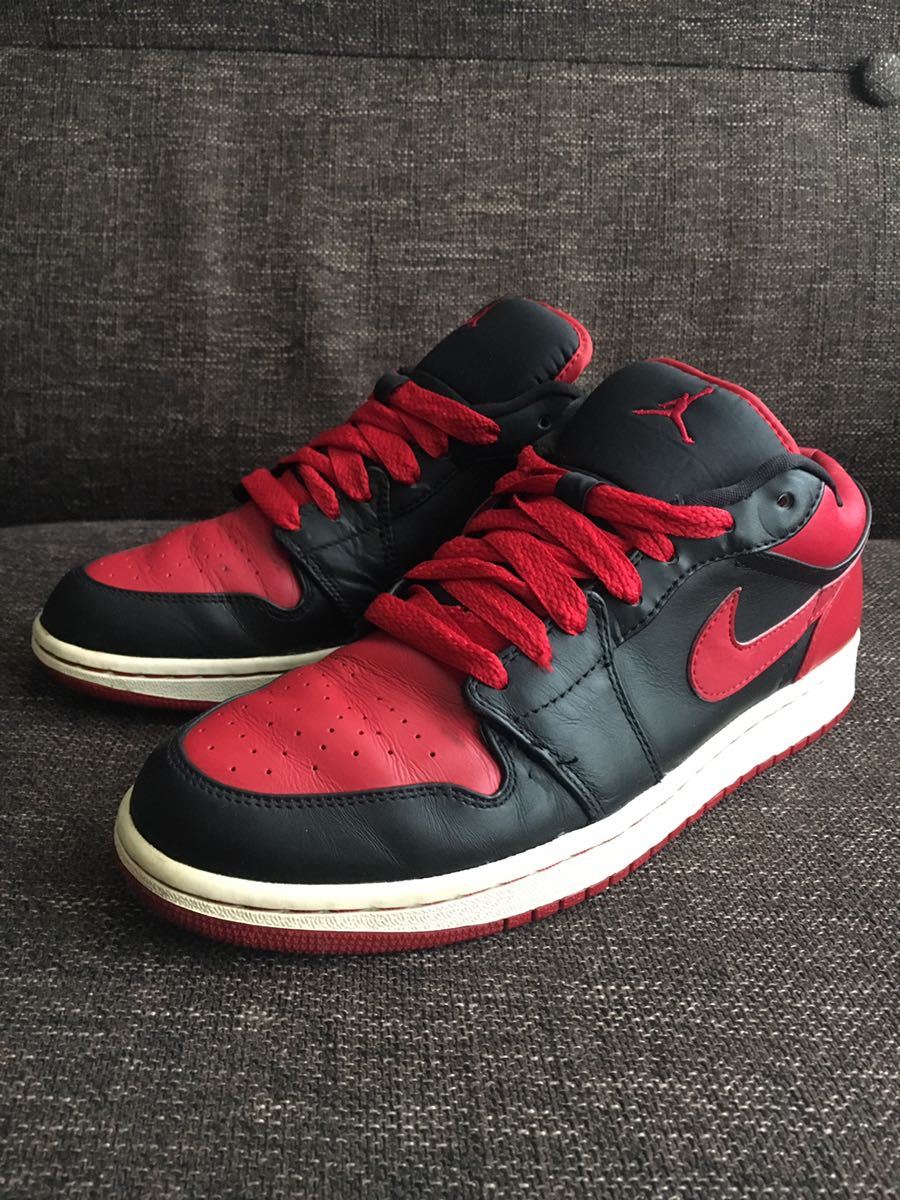 NIKE エアジョーダン1 PHAT LOW 27cm ナイキ BRED 黒赤 s-123.co.jp