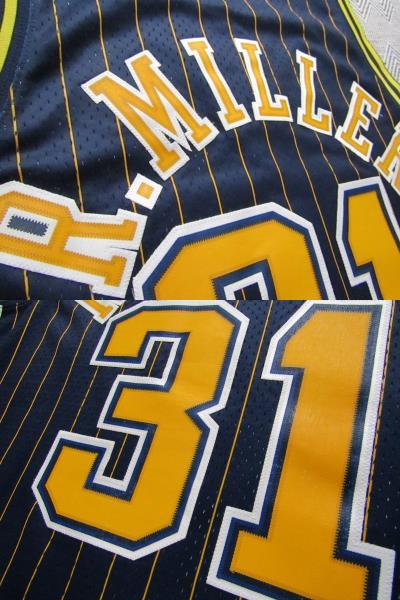 良品 NBA PACERS レジー・ミラー MILLER #31 インディアナ・ペイサーズ NIKE ナイキ製　オーセンティック ユニフォーム ゲームシャツ 刺繍