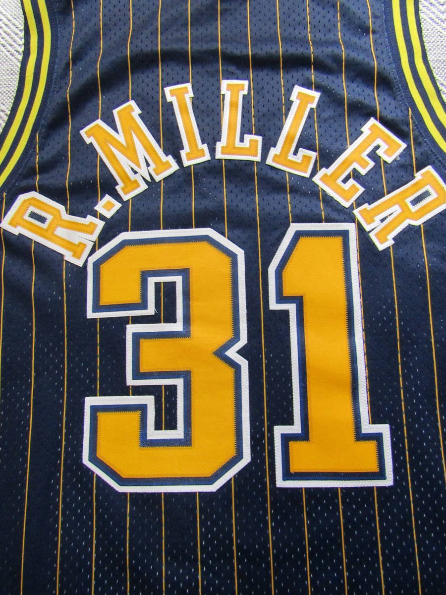 良品 NBA PACERS レジー・ミラー MILLER #31 インディアナ・ペイサーズ NIKE ナイキ製　オーセンティック ユニフォーム ゲームシャツ 刺繍