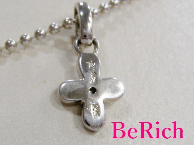  Folli Follie to rare charm necklace silver SV 925 rhinestone Heart Cross pendant Folli Follie [ used ]ba794