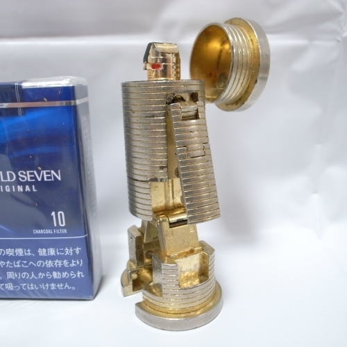  Gold lighter n3 point set Chogokin at that time goods antique loss equipped tatsunoko Pro xbjg38[ used ]