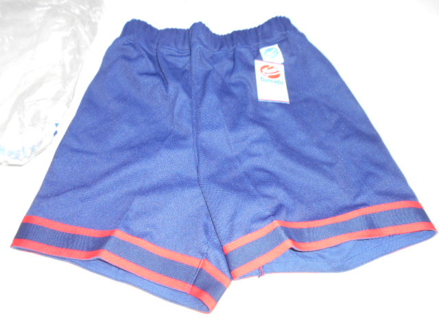 O navy blue × red woman tornado BP-502. pine sport short bread short pants gym uniform gym uniform Showa Retro unused 