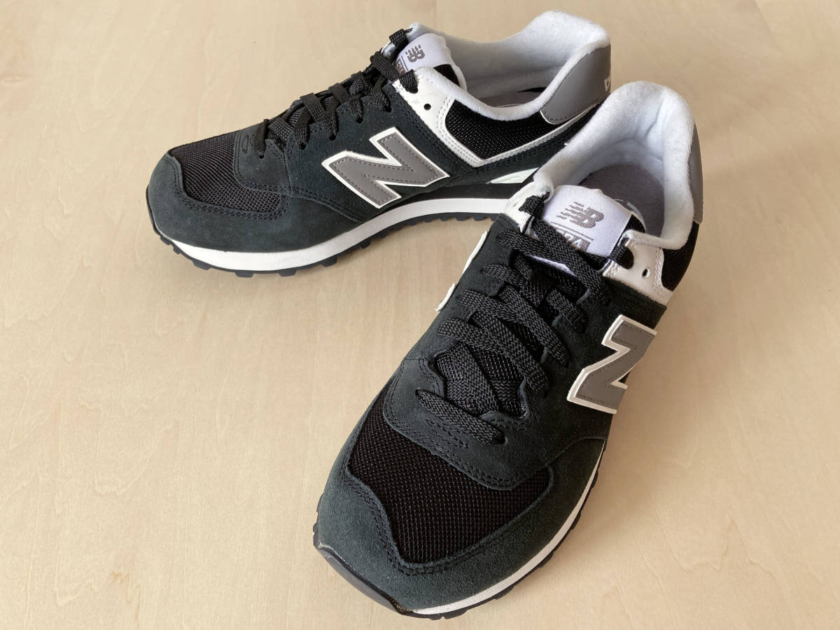 【定番 574】 26cm ニューバランス NEW BALANCE M574SKW BLACK/WHITE US8/26cm スニーカー