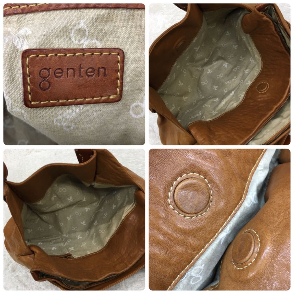 genten ゲンテン ショルダーバッグ 本革 レザー レディース 茶色 www.pa-trenggalek.go.id