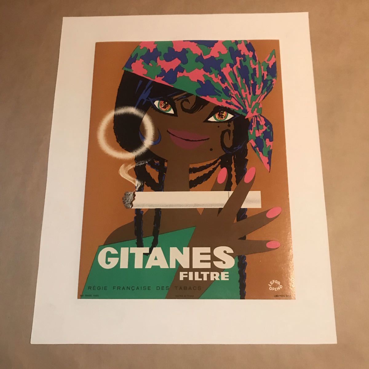 フランスヴィンテージポスター ルフォール・オプノ ジターヌ GITANES