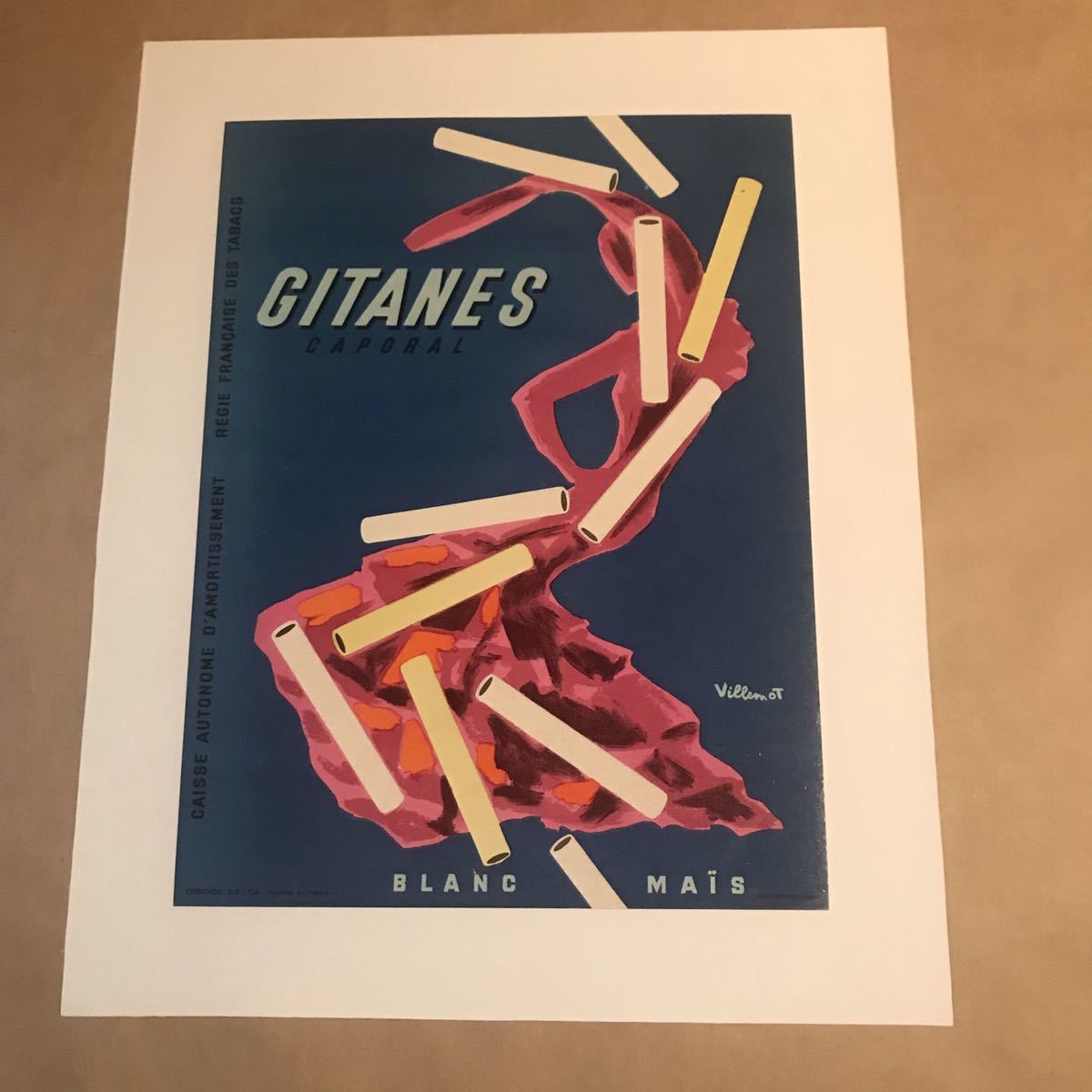 フランスヴィンテージポスター ビューモ ジターヌ GITANES