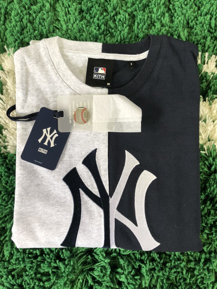 KITH MLB Yankees split LS tee ヤンキース ロンT KITH MLB Yankees split LS tee ヤンキース ロンT