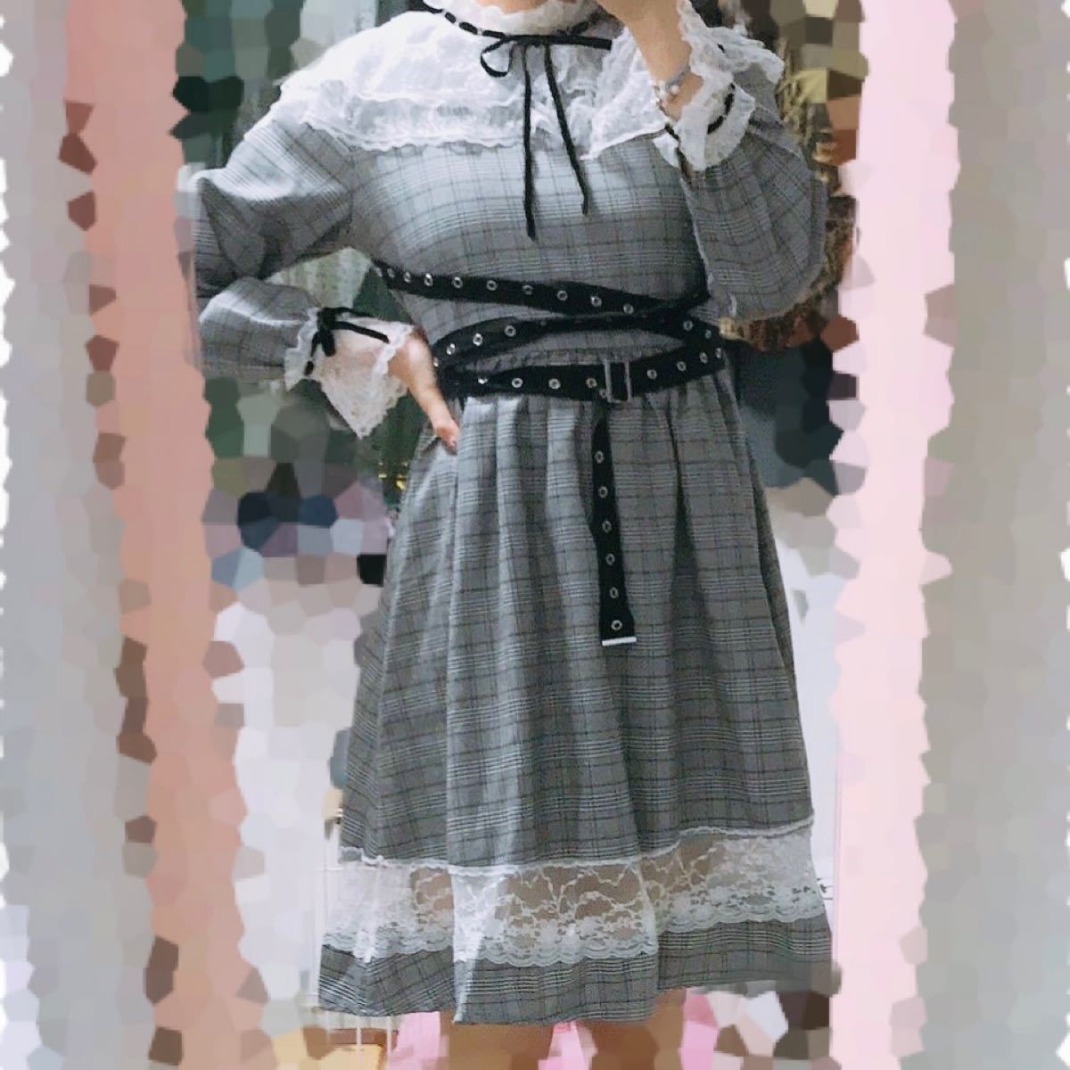 Paypayフリマ Bubbles バブルス チェックレースワンピース Paypayフリマ Bubbles バブルス チェックレースワンピース