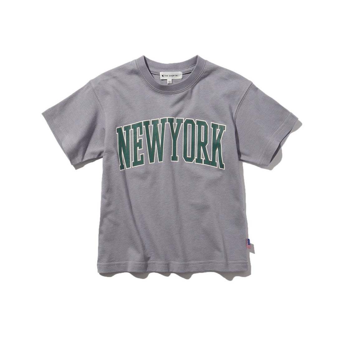 新品 　THE SHOP TK(Kids) 　USAコットンカレッジTシャツ　パープル　13(130cm)　定価1870円_画像1