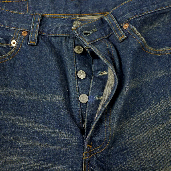 送料無料 90s 00s Levis 501 USA製 ビンテージ リーバイス 501 デニム パンツ ストレート ジーンズ アメリカ製 ヒゲ 色落ち 加工 古着　W30_画像7