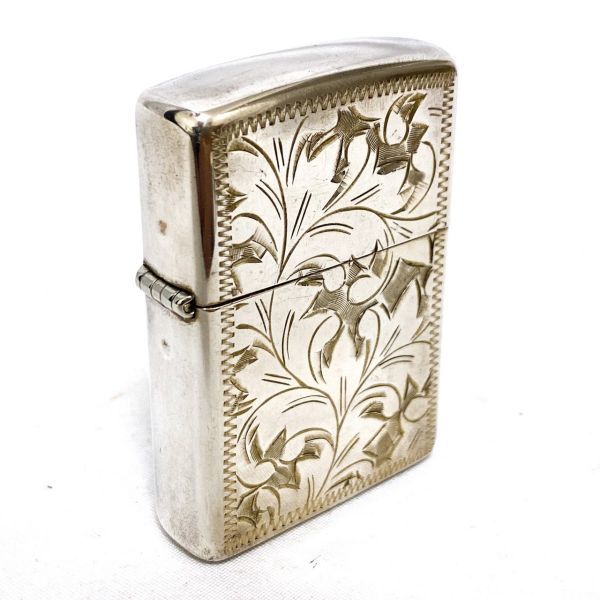 ヤフオク! - ZIPPO STERLING SILVER 2面 手彫り/...