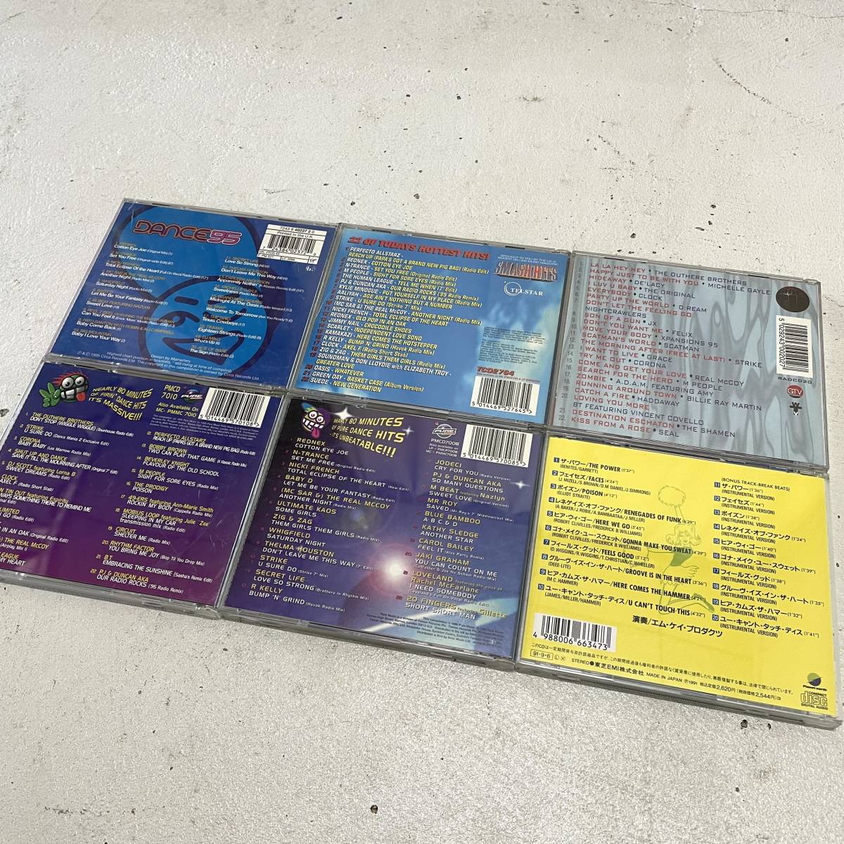 CD 6枚セット まとめ売り DANCE MANIA 95 ダンス甲子園 90年代 洋楽 ダンサー DJ SMASH HITS 95 ダンスマニア  音楽 90年代