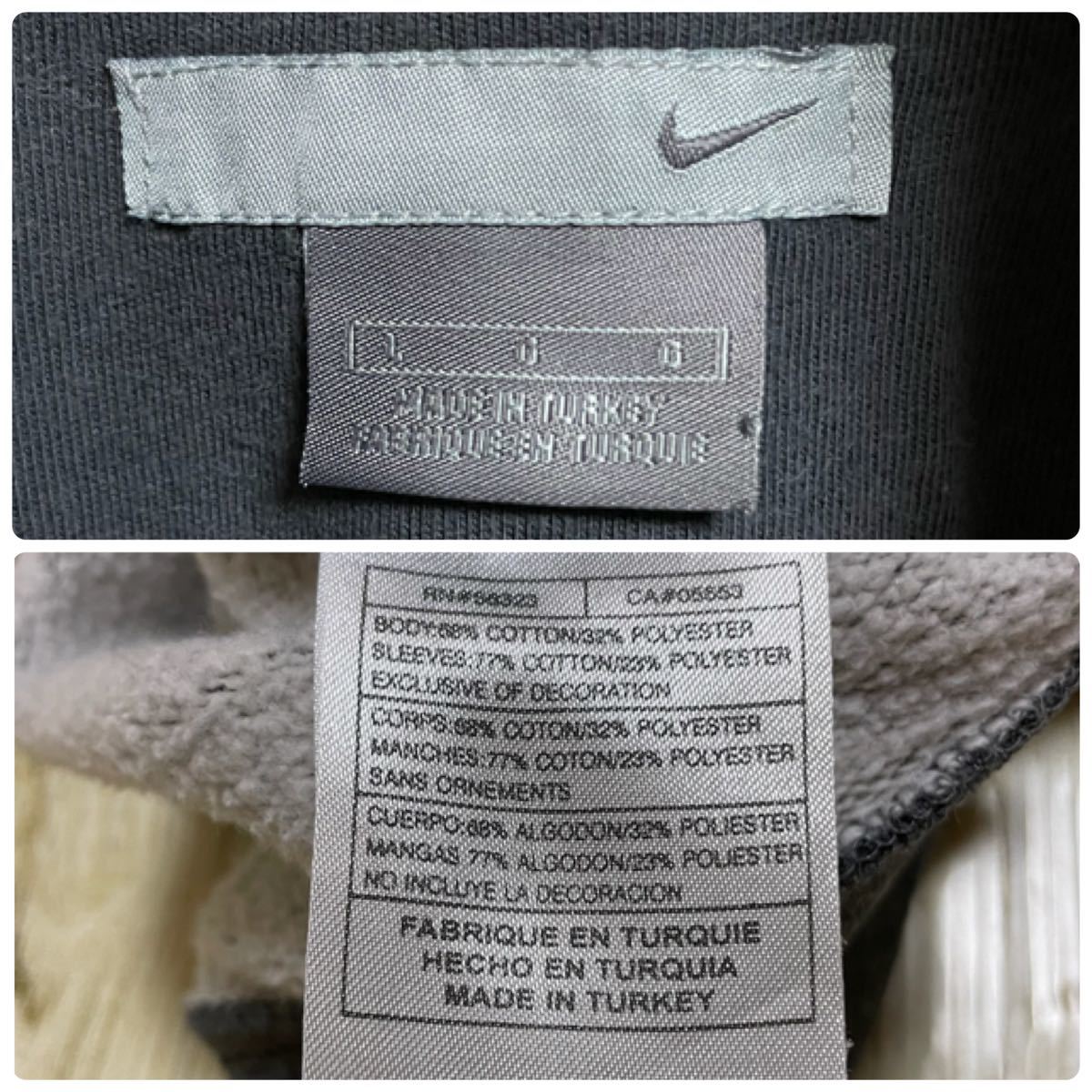 NIKE ナイキ 刺繍 ビッグロゴ スウッシュ 切替デザイン ラグランスリーブ ビッグシルエット プルオーバー スウェットパーカー L 古着 NIKE ナイキ 刺繍 ビッグロゴ スウッシュ 切替デザイン ラグランスリーブ ビッグシルエット プルオーバー スウェットパーカー L 古着