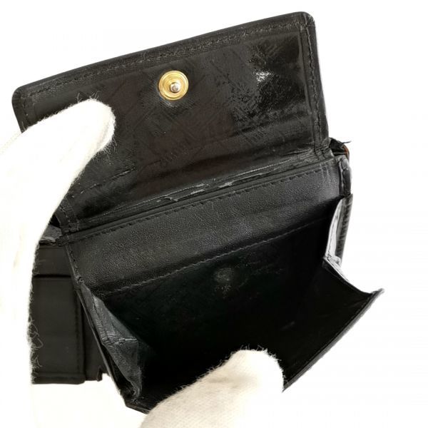 1 jpy ~ Dunhill dunhill purse folding in half leather original leather black black group K5-1612