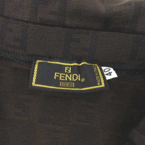 フェンディ FENDI ズッカ柄 クロップド ポロシャツ Vネック ショート丈