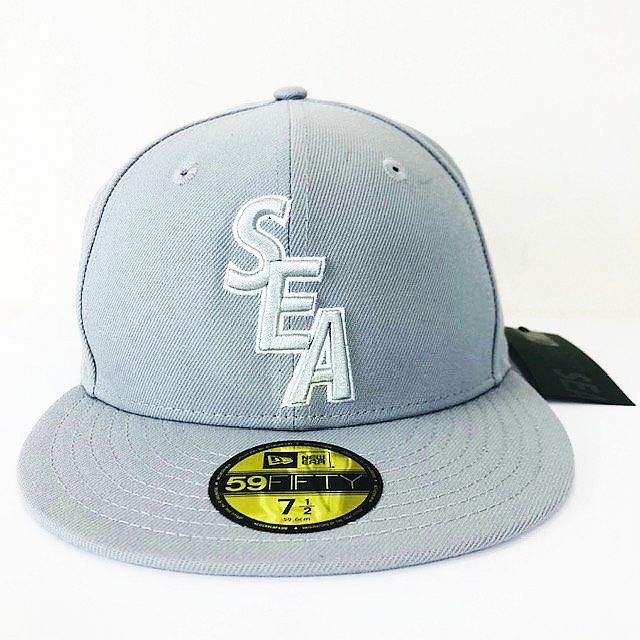 未使用品 ウィンダンシー WIND AND SEA NEWERA 59 FIFTY CAP GRY WDS-ERA-01 7 1/2 59.6cm ニューエラ ベースボール キャップ 刺繍 帽子 2