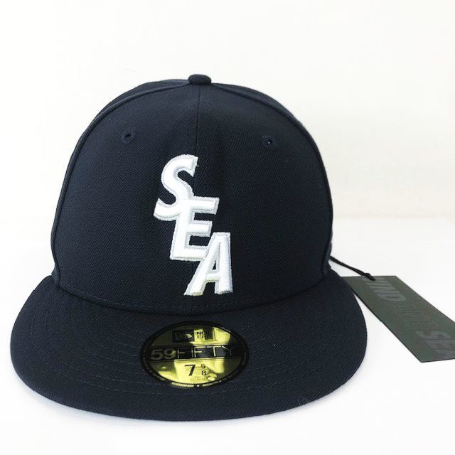スペシャルオファ wind and sea × new era ネイビー - キャップ