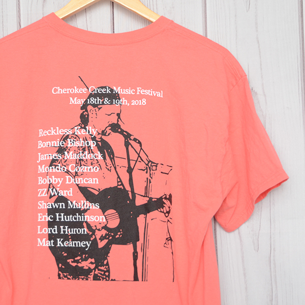 GS9262 cherokee creek music festival 2018 Tシャツ L 肩幅52 ロック ヘインズ HANES メール便可 xq_画像1