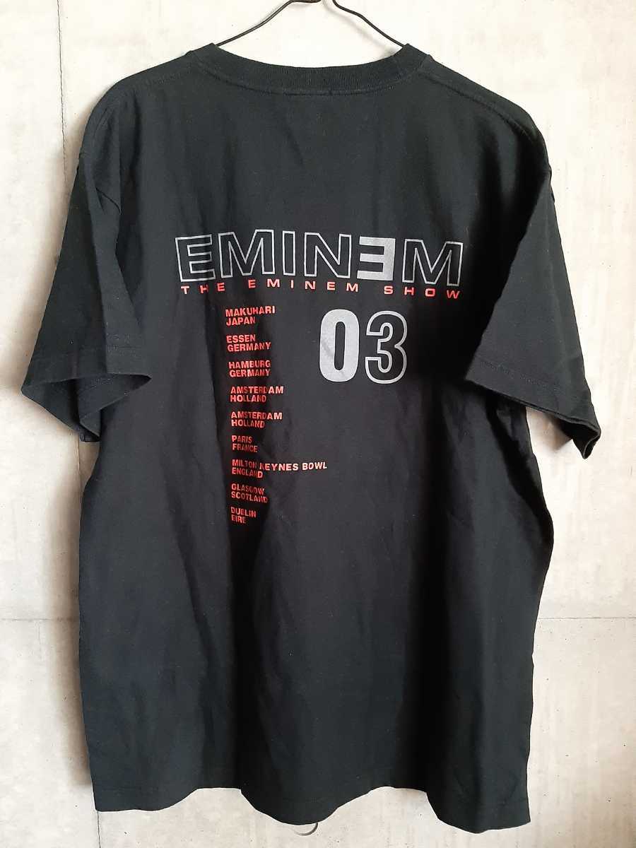 ヴィンテージ 2003年 EMINEM Tシャツ エミネム XL ブラック 00s 90s THE EMINEM SHOW オフィシャル ビンテージ  RAP TEES ラップ 2000年代