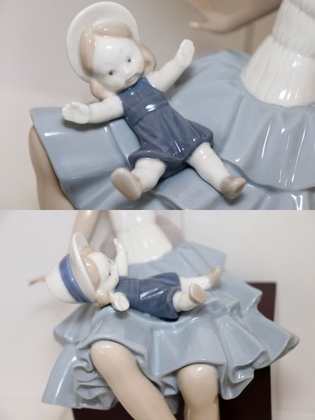 【送料無料】LLADRO リヤドロ 01001380 フィギュリン 少女 赤ちゃん 哺乳瓶 台座付き_画像3