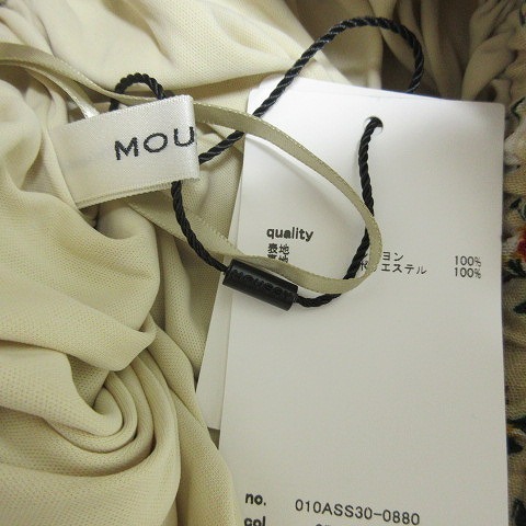 [ не использовался ] обычная цена 8,778 иен Moussy MOUSSY цветок юбка плиссировать flair оборка легкий талия FLOWER SKIRT 010ASS30-0880