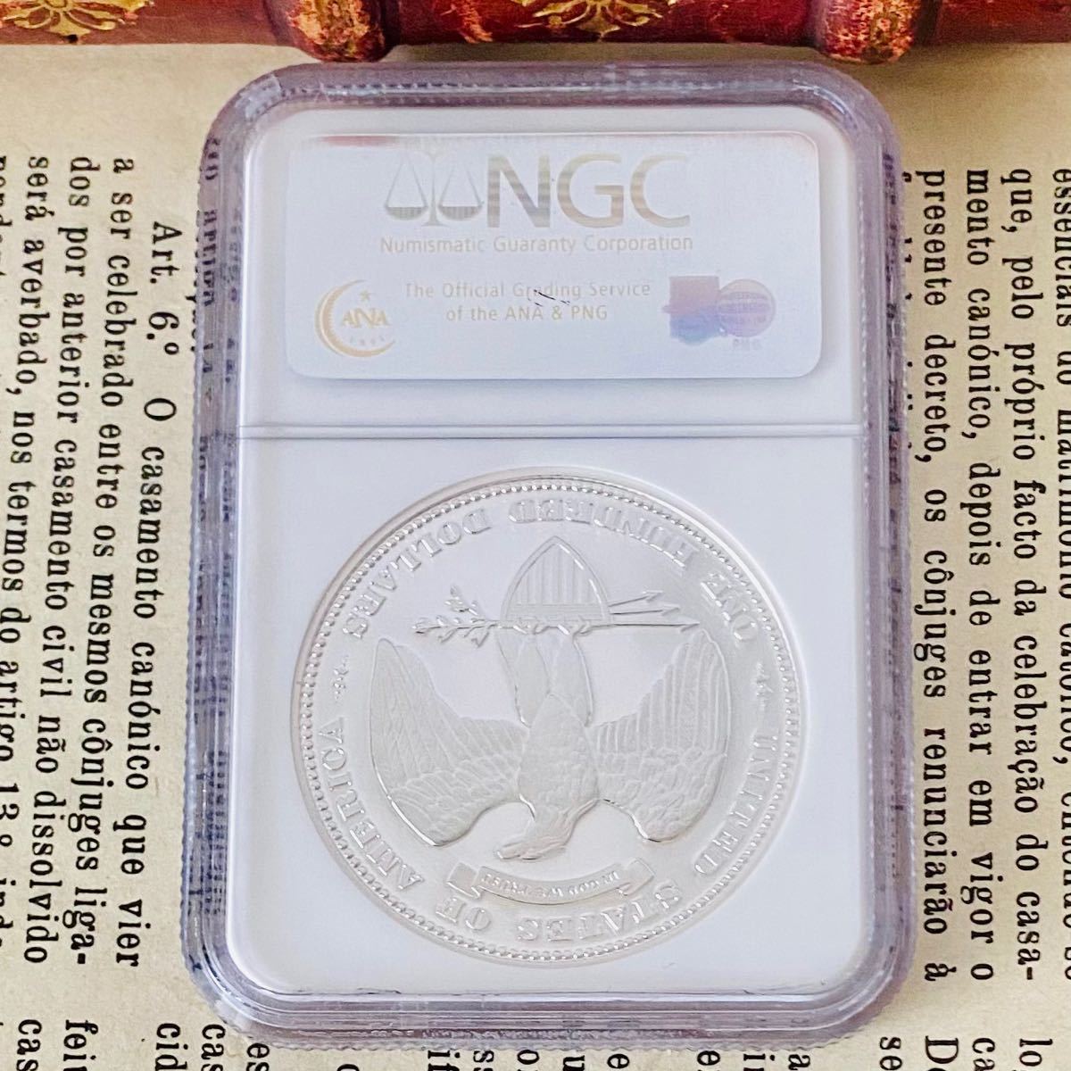 フローラル ☆NGC☆2006 GEM PROOF 100ドル モルガンダラー アメリカ