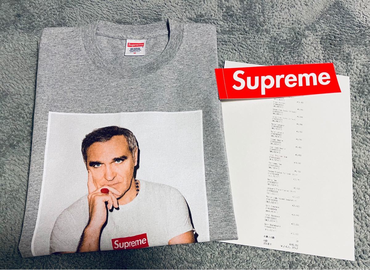 正規品 Ｍサイズ 16ss Supreme Morrissey Tee 灰 モリッシー 半袖T