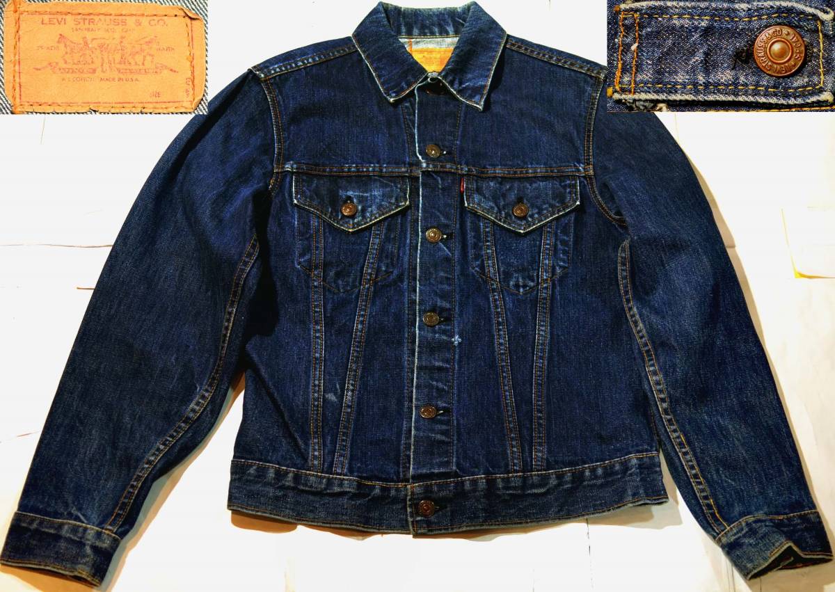 t697/LEVIS70505ビッグE 濃紺 極上 イエローステッチ！ヴィンテージ