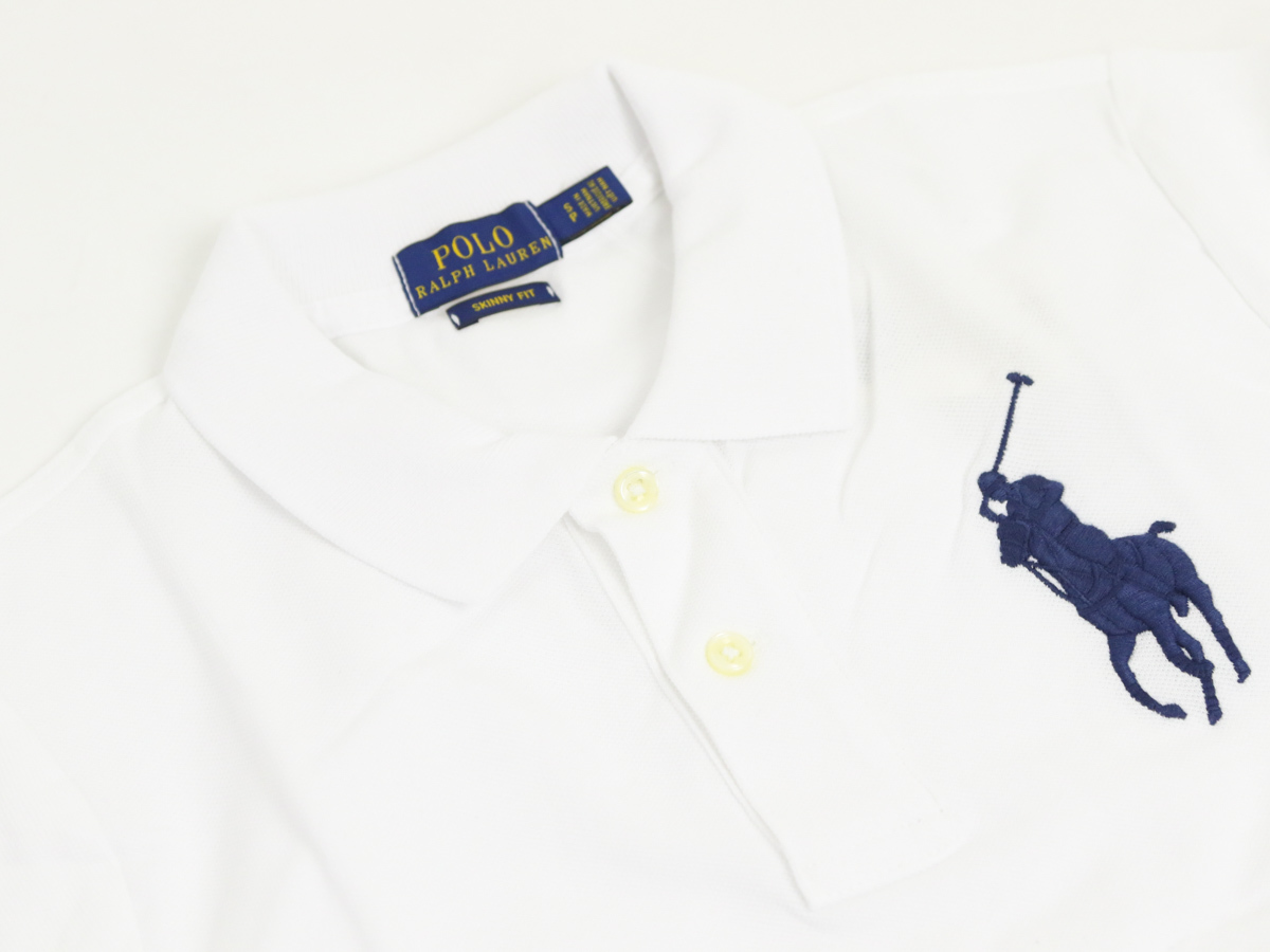 新品 3428 Sサイズ 半袖 polo ralph lauren ポロ ラルフ ローレン ポニー レディース ビッグポニー スキニーフィット_画像2