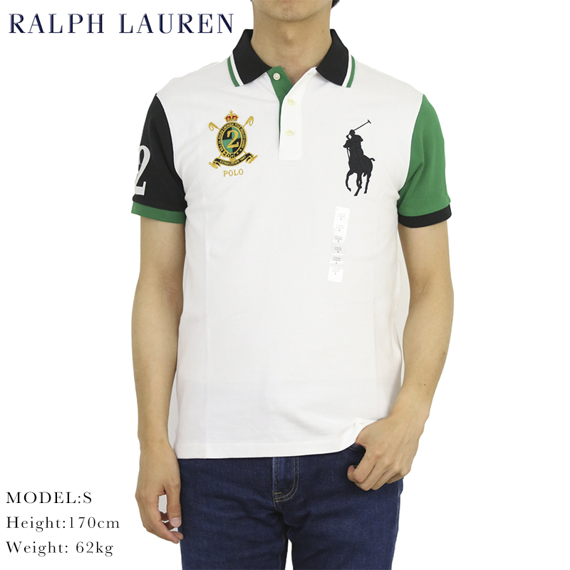 新品 アウトレット 3421 XLサイズ 半袖 シャツ polo ralph lauren ポロ ラルフ ローレン ビッグポニー 鹿の子 エンブレム_画像1