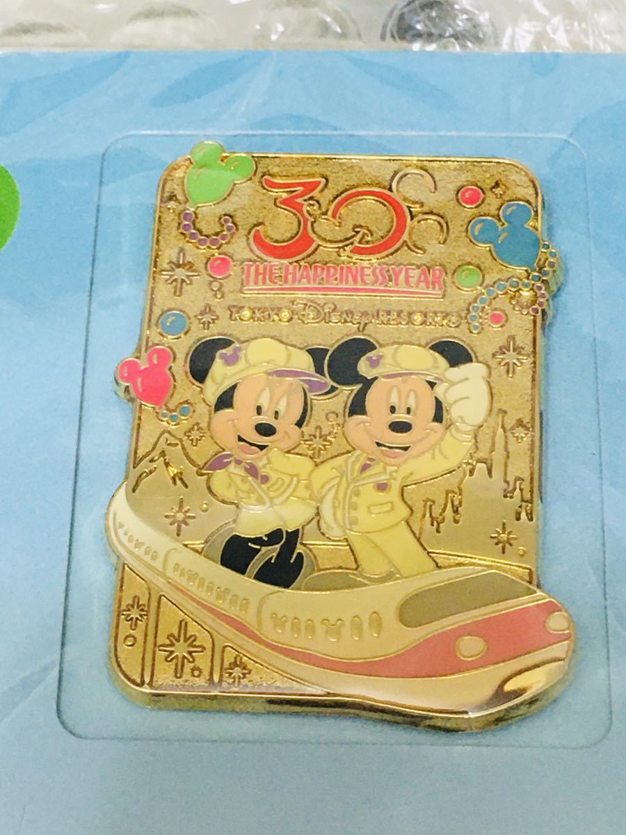 新品 未使用 ディズニーランド TDL 30周年 ディズニーリゾートライン ハピネス バルーン 非売品 ピンバ ピンバッジ ミッキー ミニー_画像2