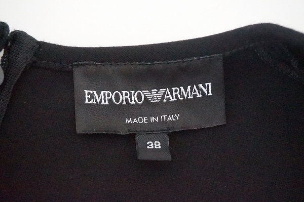 #anc Emporio Armani EMPORIOARMANI One-piece 38 чёрный короткий рукав прекрасный товар женский [649090]