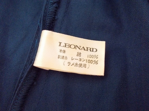 #apc レオナールスポーツ LEONARD SPORT ブルゾン ジャケット M 紺 ロゴ ラメ糸 レディース [679631]_画像7