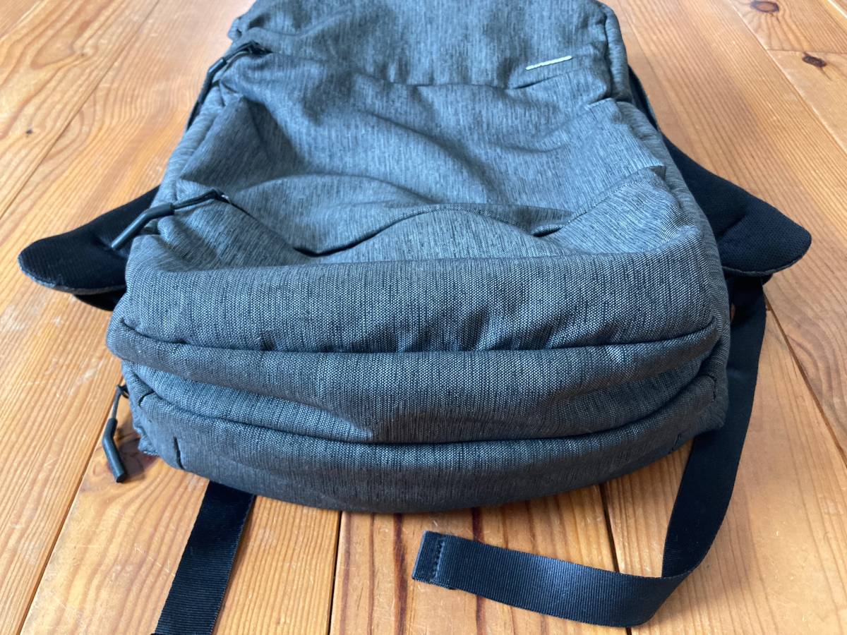 Incase City Backpack ヘザーブラック インケース グレー バックパック リュック USED_画像2