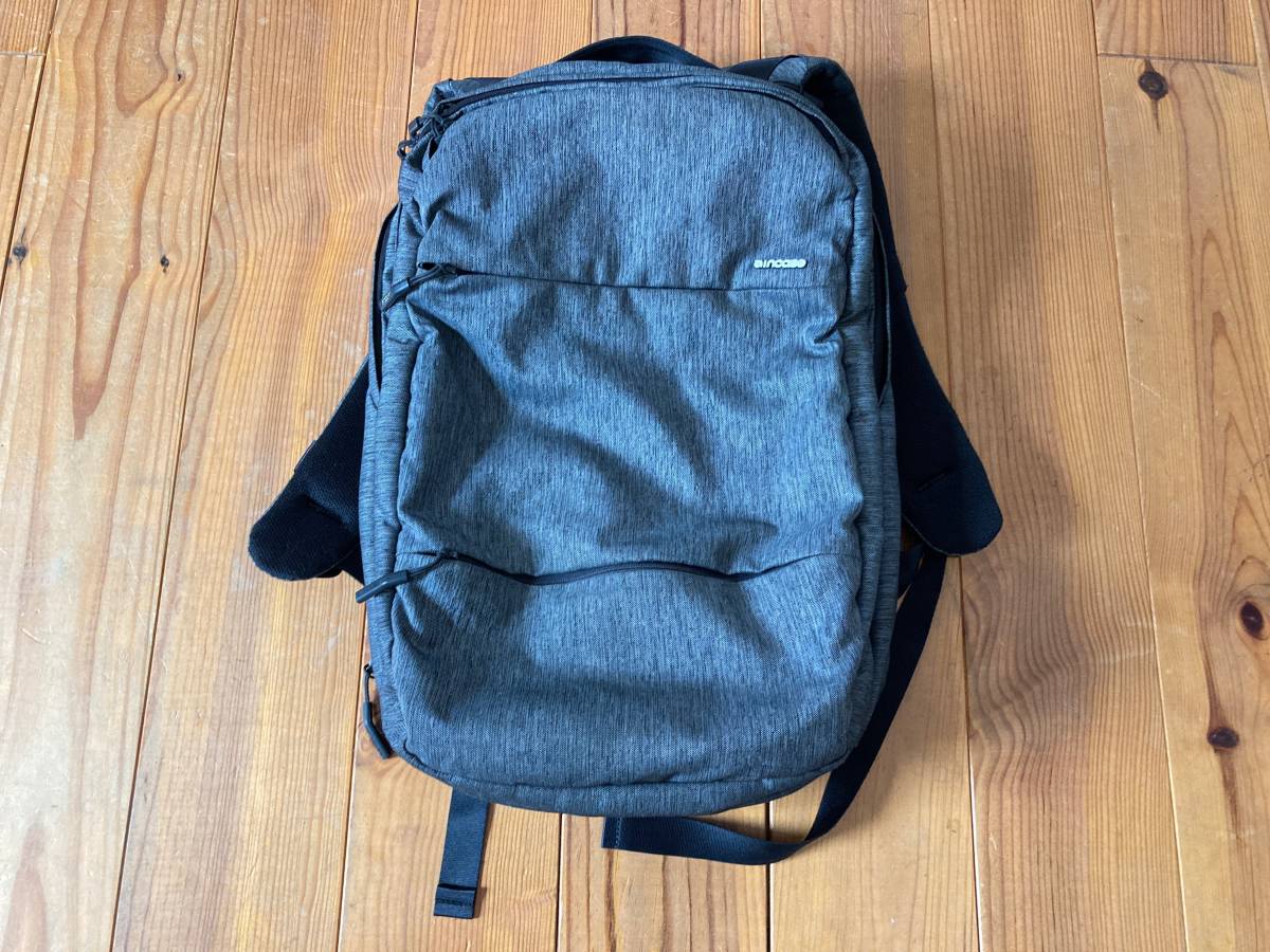 Incase City Backpack ヘザーブラック インケース グレー バックパック リュック USED_画像1