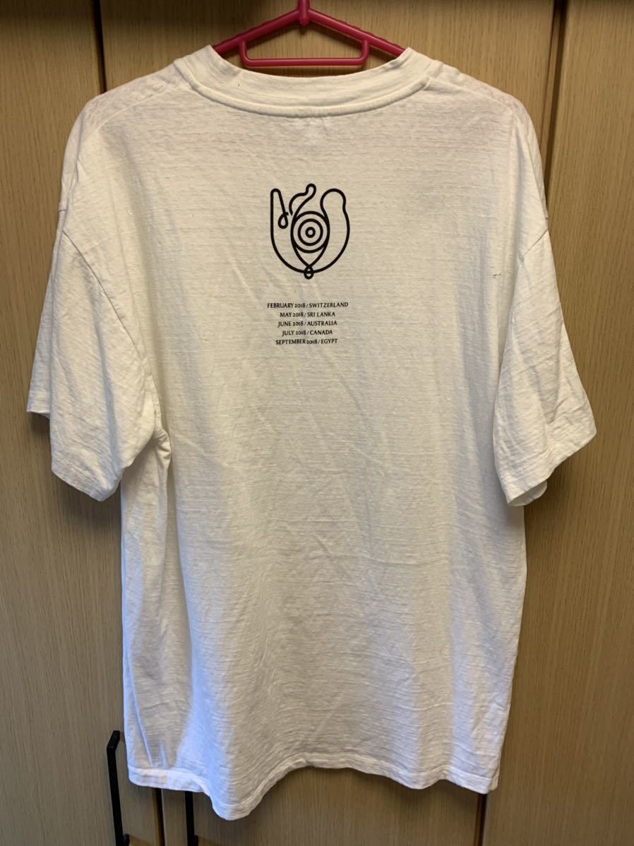 正規 18AW LOEWE ロエベ ロゴ 湖畔 ペイント Tシャツ 白 M A-28003861