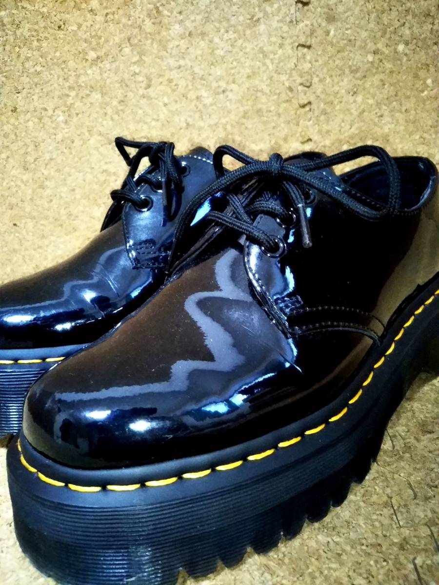 【Dr.MARTENS】ドクターマーチン 1461 クアッド パテント 3ホールシューズ UK5 (24cm ) Quad Patent 3 Eye Shoe 厚底 エナメル【美品】