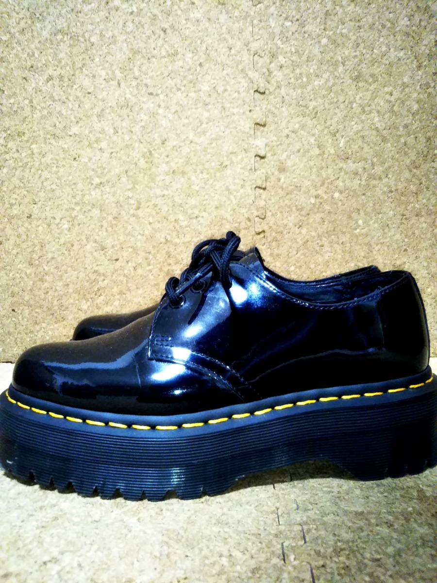[Dr.MARTENS] Dr. Martens 1461 Quad pa tent 3 hole shoes UK5 (24cm ) Quad Patent 3 Eye Shoe thickness bottom enamel [ beautiful goods ]