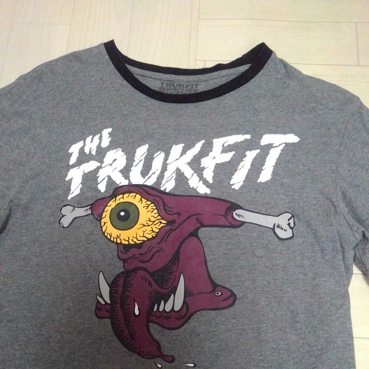 M トラックフィット TRUKFIT トリムTシャツ 灰黒 スケートボード SK8 リンガー K20G101_画像2