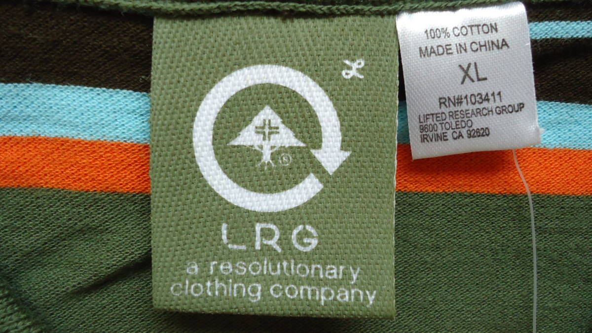 LRG old model polo-shirt with short sleeves multi stripe XL 50%off half-price L *a-ru*ji- letter pack post service plus Yupack (.... version ) anonymity delivery 