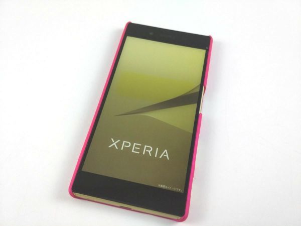 Sony Xperia Z5 SO-01H SOV32 ハードケース カバー シンプル ピンク_画像2